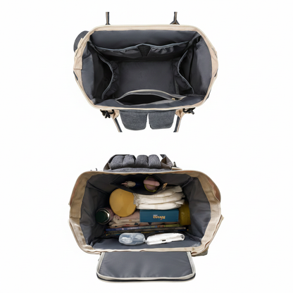 Diaper Backpack Interior — White Background