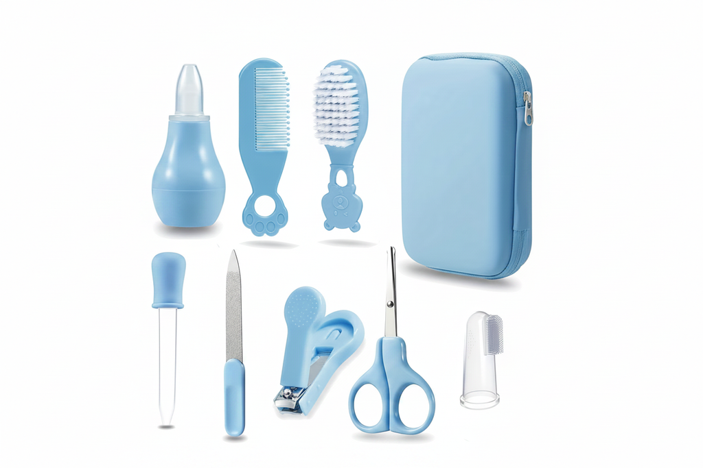 Premium Blue Baby Care Kit 8-Piece