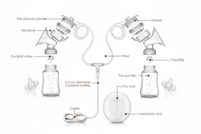 Premium Breast Pump Parts Diagram