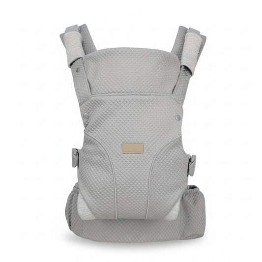 Premium Light Grey Baby Carrier — White Background